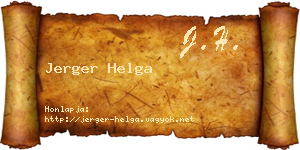 Jerger Helga névjegykártya